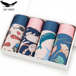 Lot de 4 boxers en coton pour homme