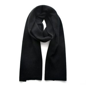 Écharpe en cachemire noir pour homme ou femme et enfant