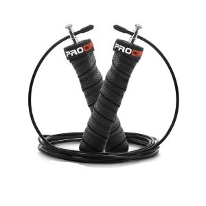 Corde à sauter crossfit Pro Circle à fil réglable, roulements à billes et poignée antidérapante