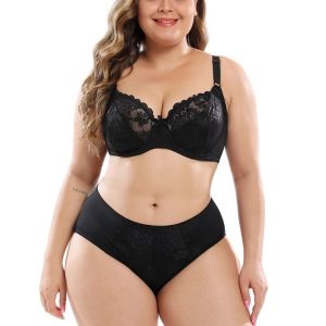 Ensemble soutien-gorge et culotte en dentelle pour femme