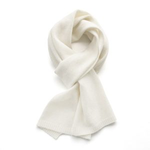 Écharpe Fishelle en cachemire blanc pour femme et enfant / Collection Automne 2021