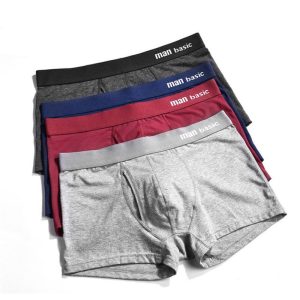 Lot de 4 boxers en coton pour homme