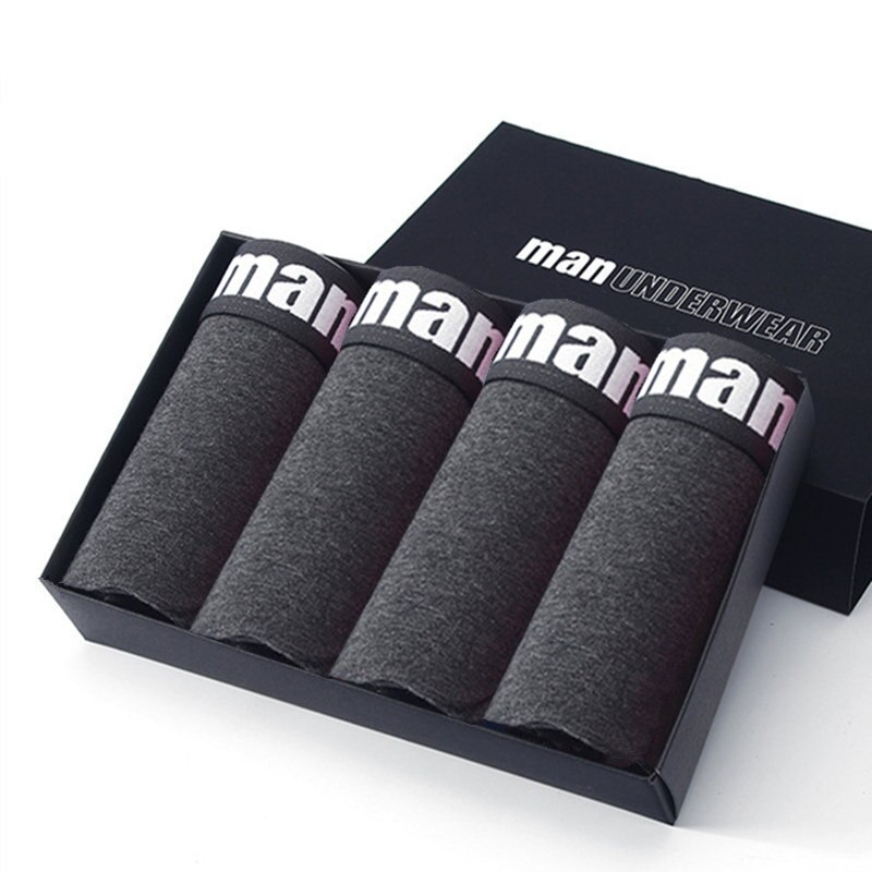 Lot de 4 boxers en coton pour homme