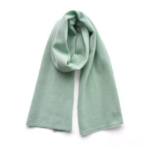 Écharpe en laine vert menthe pour femme et enfant