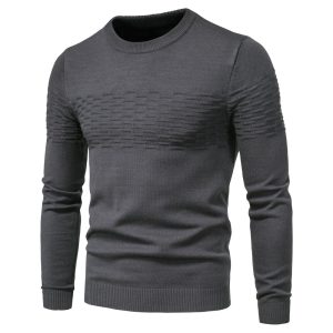 Pull Winer à col rond en coton et laine épaisse pour homme