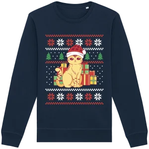 Pull Noël Moche Chat