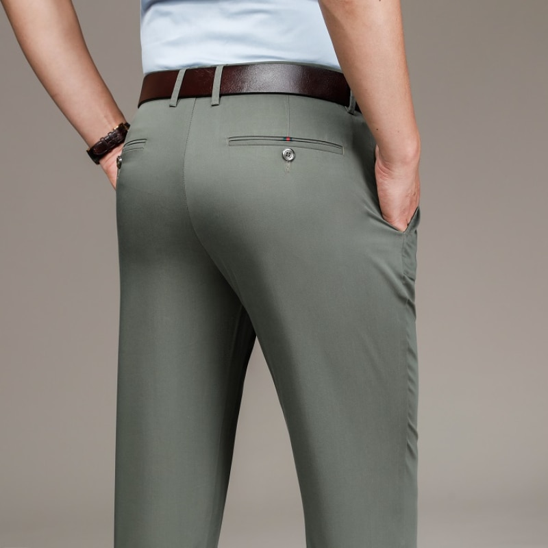 Pantalon Chino stretch en denim coupe droite pour homme – Image 6