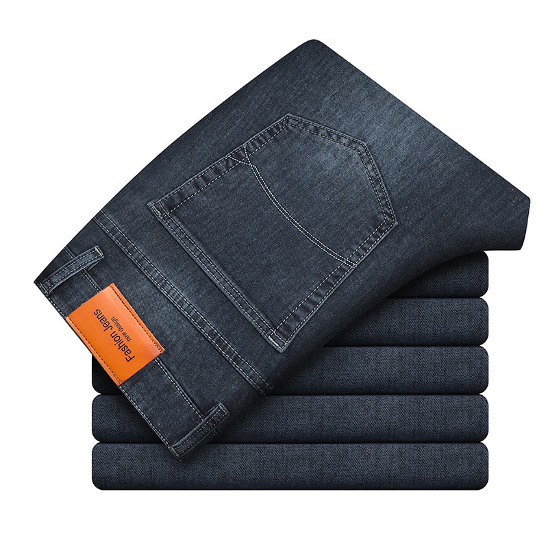 Jean droit en coton denim avec élasthanne pour homme – Image 5