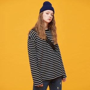 Marinière Moinwater à manches longues en coton pour femme