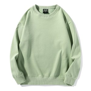 Sweat-shirt Moinwater en coton uni à col rond pour femme