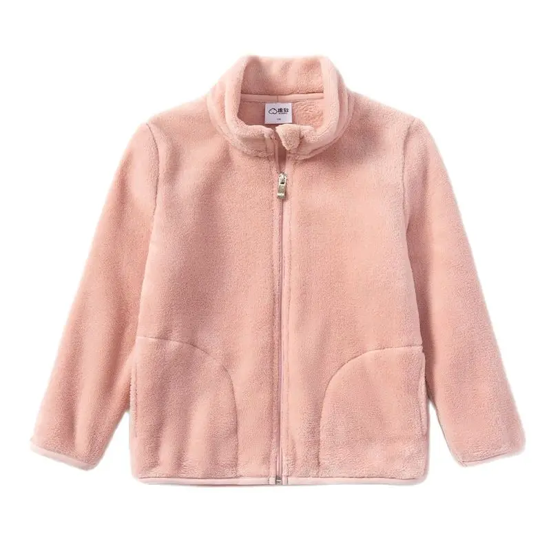 Polaire enfant uni avec fermeture éclair et poches – Image 3