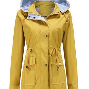 Veste coupe-vent à capuche et manches longues pour femme / Nouvelle Collection Automne 2022