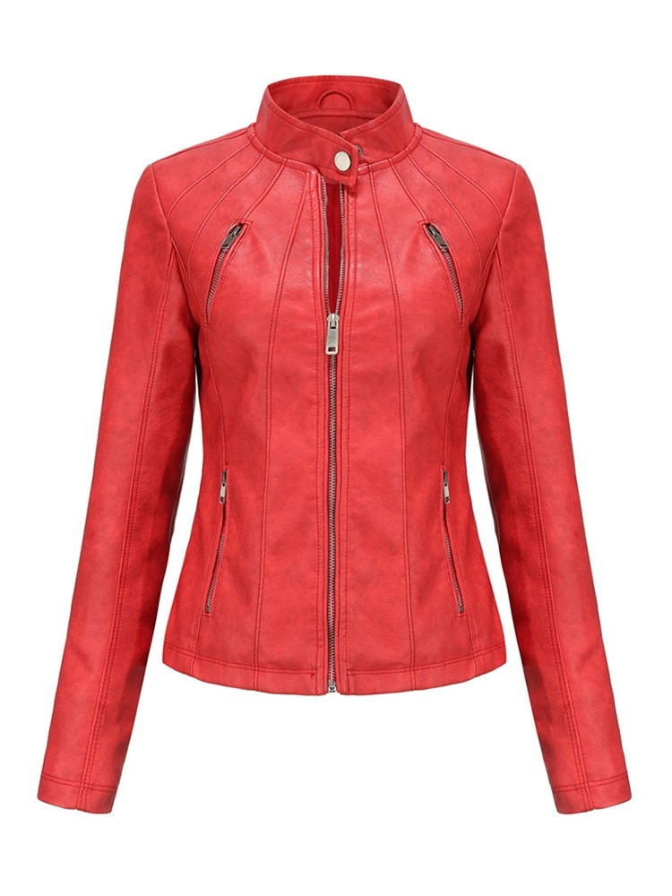 Blouson en simili cuir pour femme – Image 6