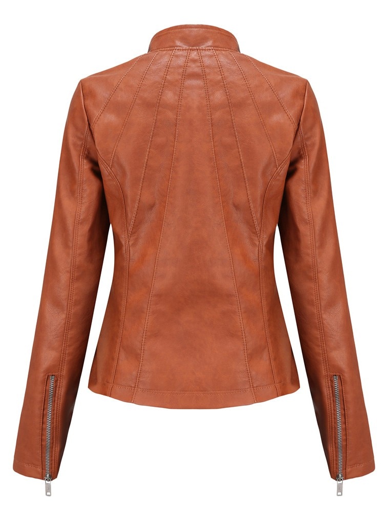 Blouson en simili cuir pour femme – Image 3