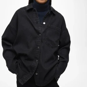 VIKIKI L/S DENIM SHIRT BLK