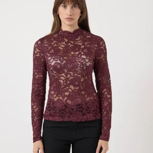 YASLACEY Blouse Lingerie Fine Noire