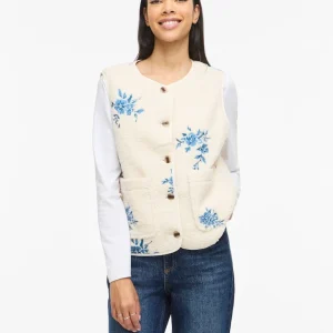 VIADA Gilet Teddy Fille Embroderie