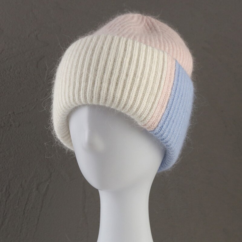 Bonnets en fourrure de lapin pour femme – Image 2