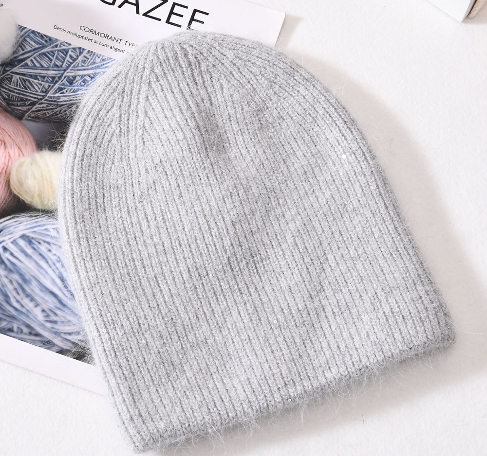 Bonnets en fourrure de lapin pour femme – Image 8