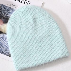 Bonnets en fourrure de lapin pour femme