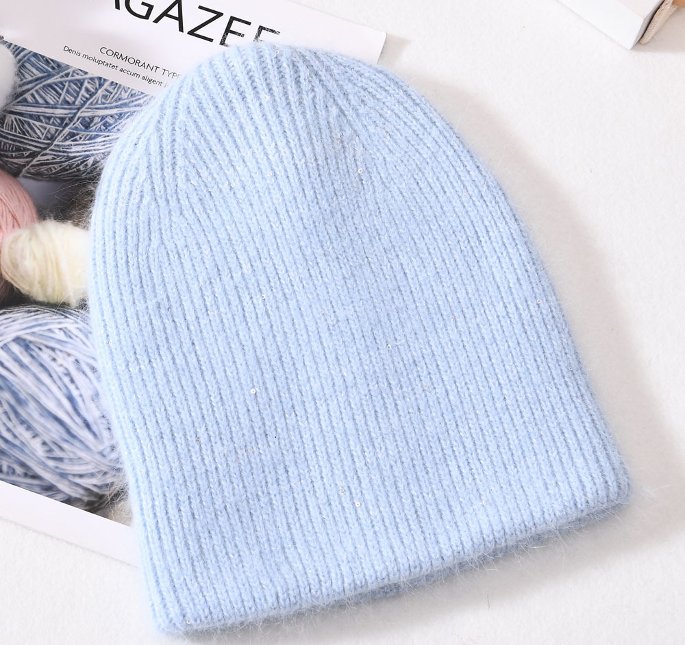 Bonnets en fourrure de lapin pour femme – Image 3