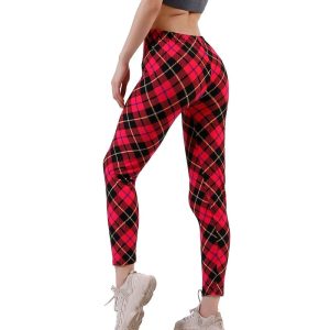 Legging Carreaux Noir et Rouge