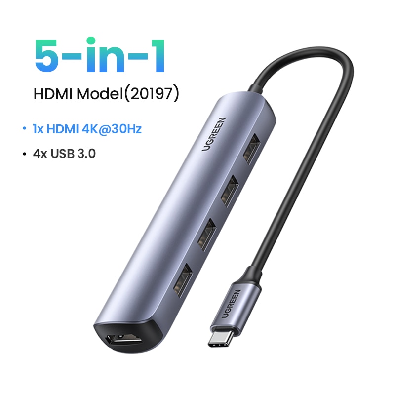 Adaptateur HUB C vers USB 3.0 et HDMI