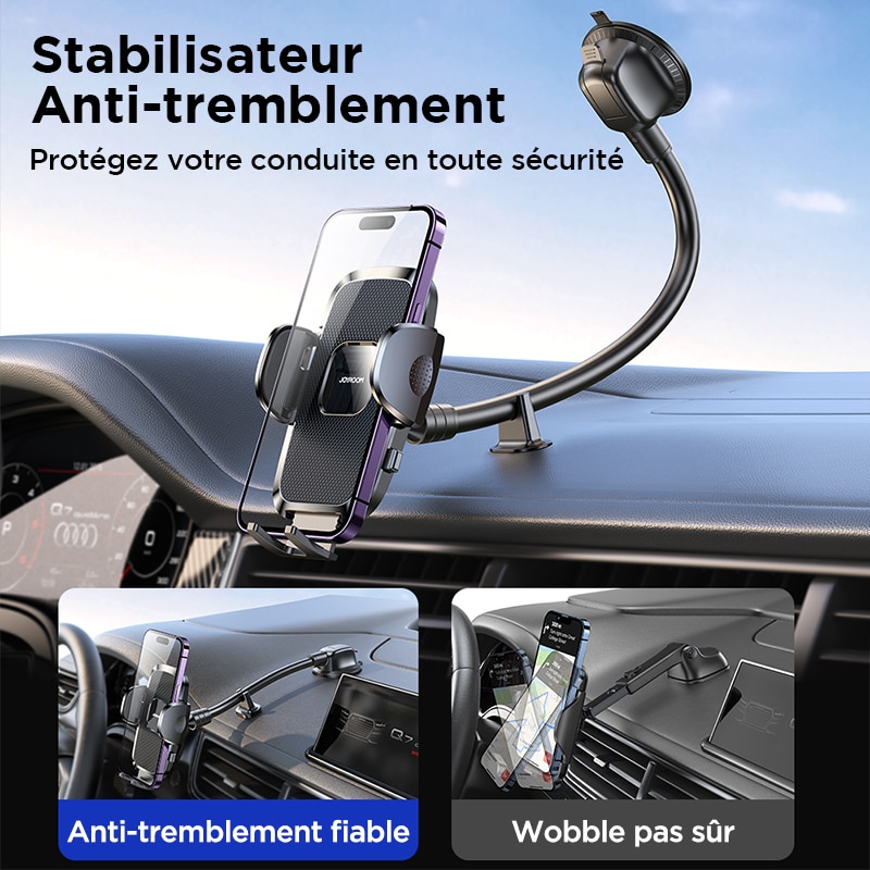 Support de téléphone pour tableau de bord de voiture avec bras long et flexible – Image 4