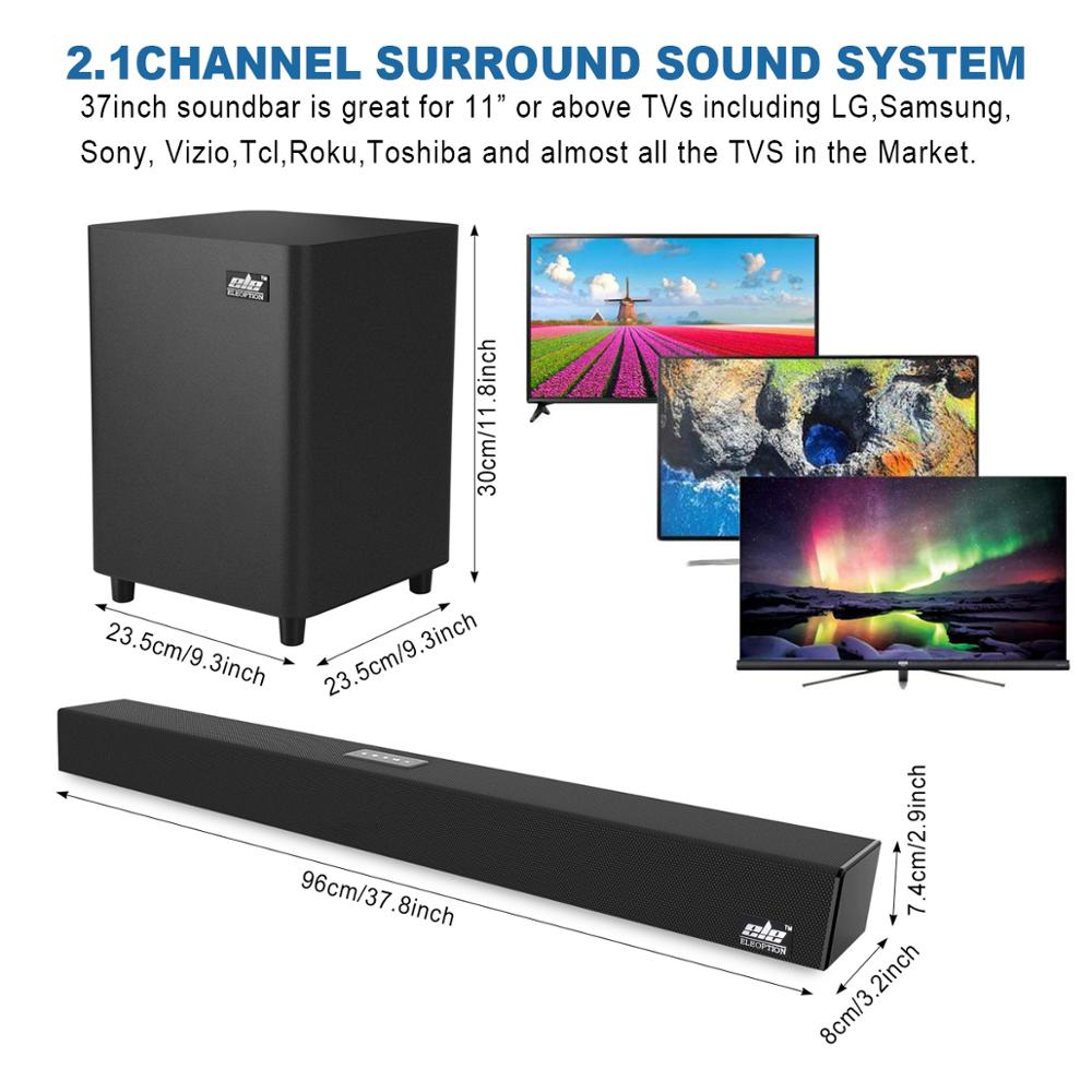Barre de son pour TV ou pour home cinéma avec système bluetooth avec caisson de basses – Image 3
