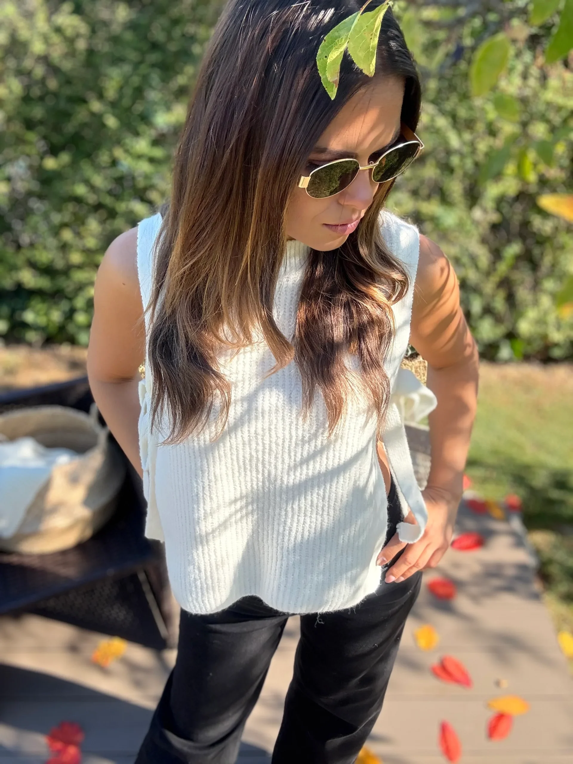 ALMA - PULL SANS MANCHE CREME – Image 2