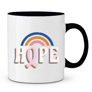 Mug Ruban Rose Cancer du Sein Bicolore