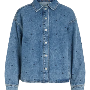 VICREEK Chemise Jean Oversize Femmes