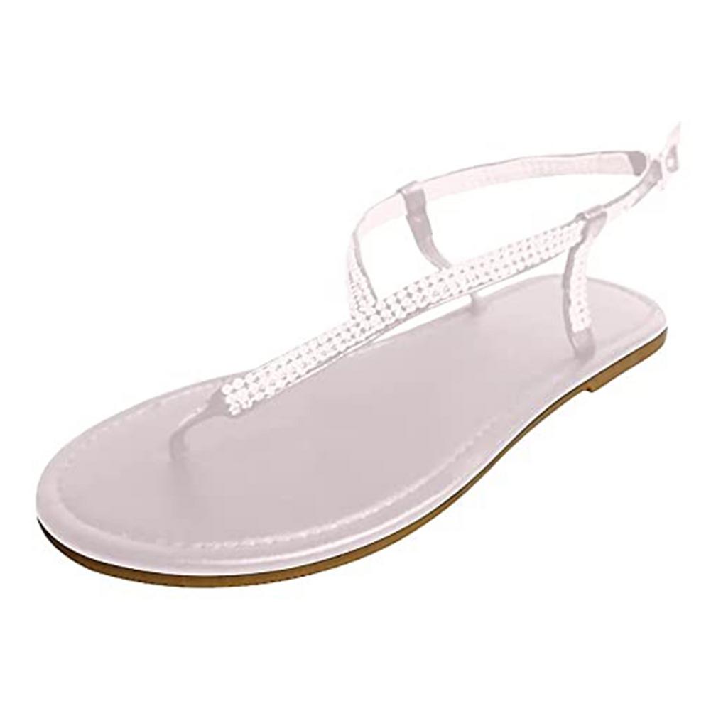 Sandales de plage à rabat plat avec strass – Image 5