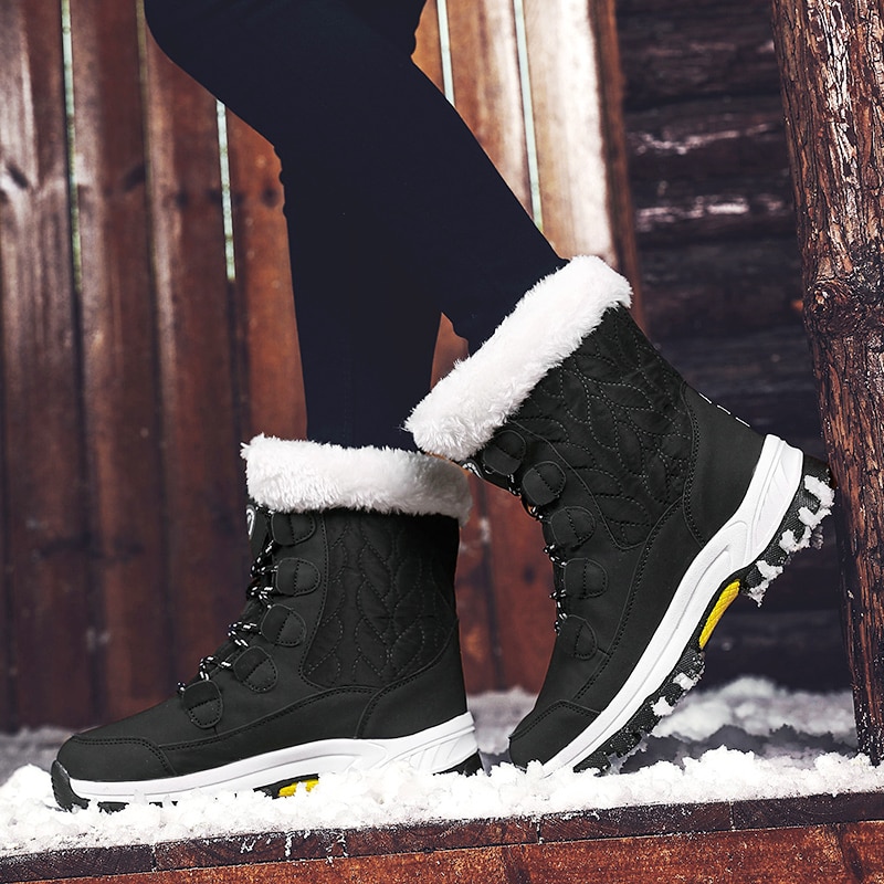 Bottines TUINANLE de neige chaudes imperméables et rembourrées pour femme – Image 4