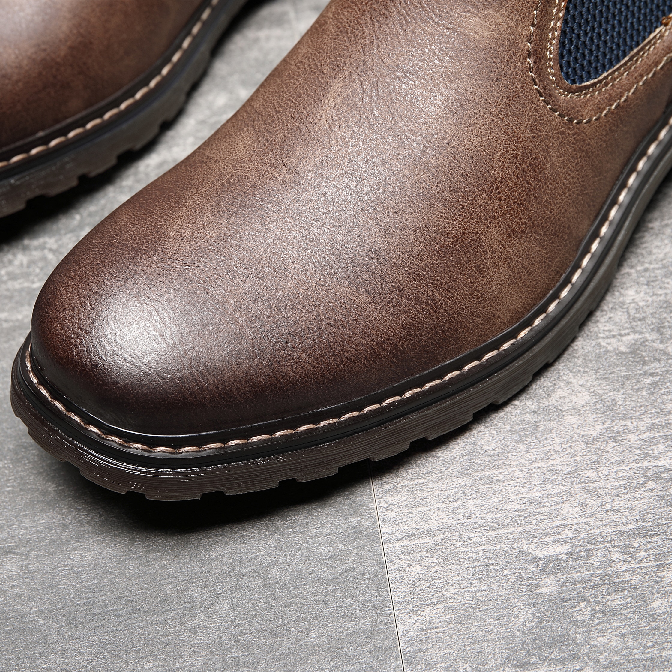 Bottines Chelsea BHKH en cuir pour hommes Nouvelle Collection 2022 – Image 4