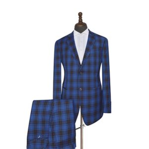 Costume Bleu à carreaux