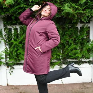 Doudoune légère bordeaux – chaleur et confort d’hiver