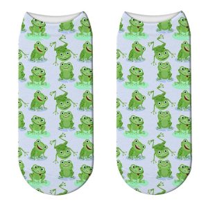 Chaussette courte verte motif