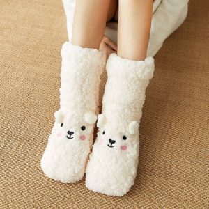 Chaussette en velours animaux