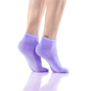 Chaussette antidérapante femme violette