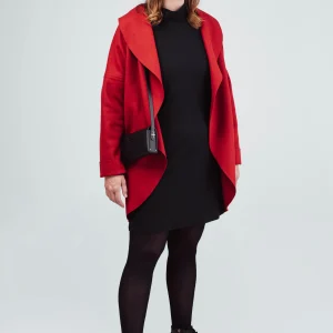 Veste Lola longue en laine avec poches