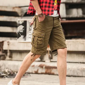 Short cargo camouflage homme