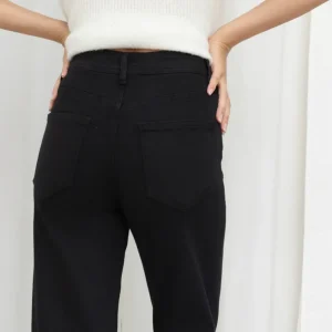 GAIA NOIR - JEAN COUPE WIDE LEG