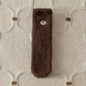 Chaussette polaire design ourson