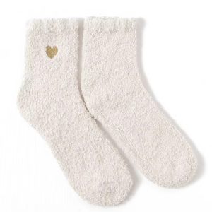 Chaussette polaire à motif de cœur