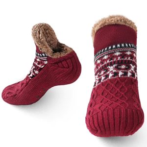 Chaussette polaire rouge de Noël