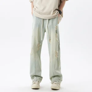 Jean Baggy Déchiré Homme