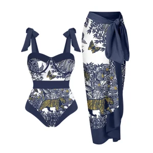 Maillot de bain vintage une pièce imprimé patchwork