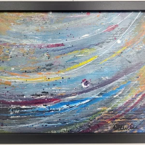 ''Parcelle de bienveillance" tableau 8 x 10 à l'acrylique, encadré