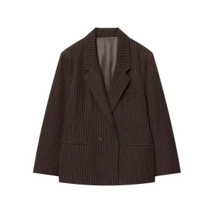 Blazer Oversize Marron Foncé Femme